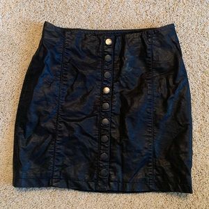 Free People leather skirt
